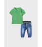 Mayoral Σετ Πόλο Με Παντελόνι Jogger Soft Denim ECOFRIENDS Baby Αγόρι